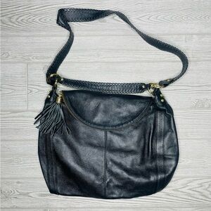 Onna Ehrlich Women Accessories Satchel Black Leather purse bag crossbody handbag